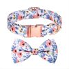 1pc Adjustable Soft Dog Collar With Print Flower Multicolor Cute Patterns